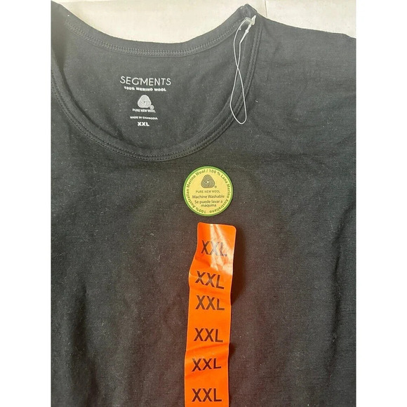 Segments Womens Base Layer Top size XXL Black Merino Wool Long Sleeve Tee - Picture 3 of 6